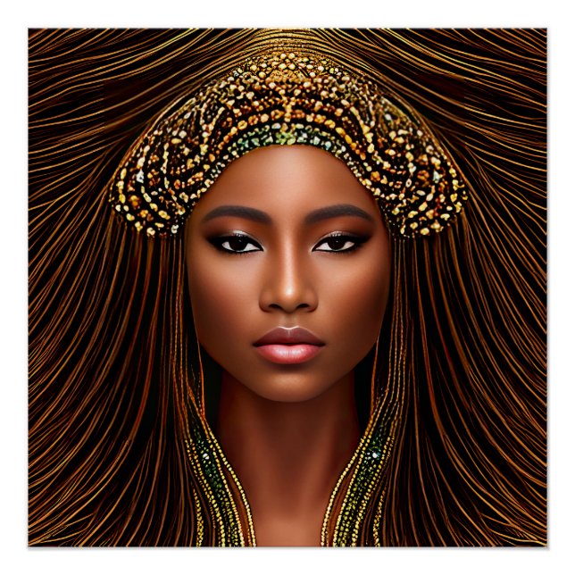 Póster Beleza Real Africana: Celebrando a História Negra (Frente)