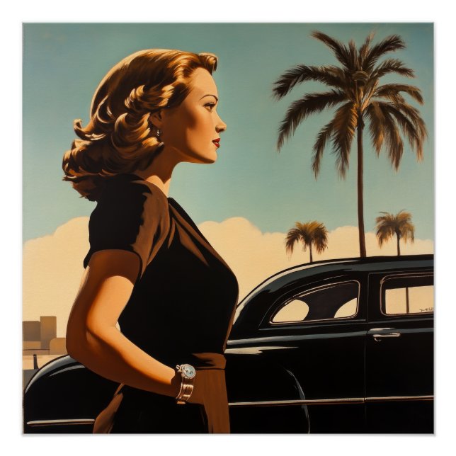 Póster Beleza Retro de Los Angeles (Frente)