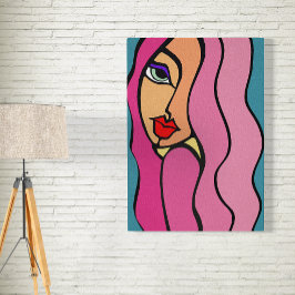Poster Beleza rosa cabeleira
