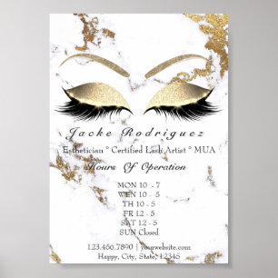 Poster Beleza Studio Abertura Horas MUA Esthetician Lashe