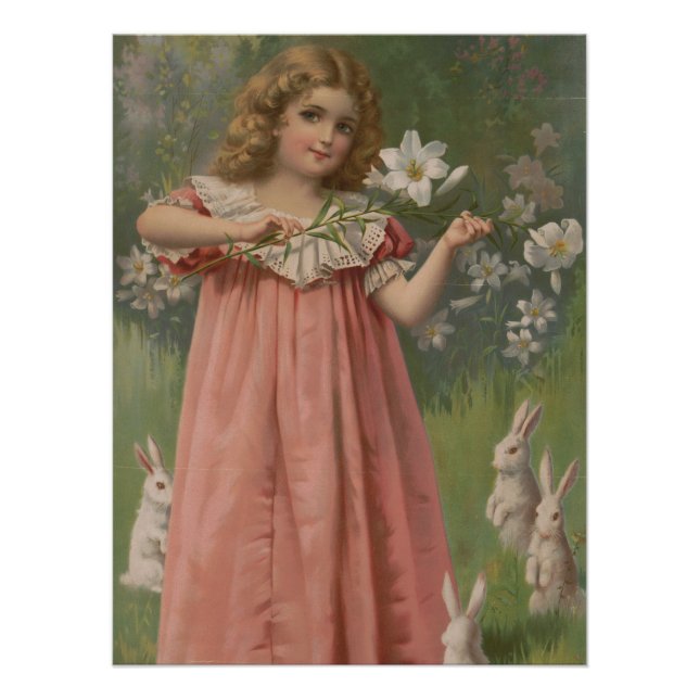 Póster Belezas de Páscoa, Ilustração Vintage, 1898 (Frente)