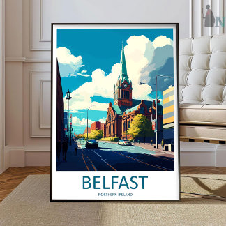 Poster Belfast Travel Print Wall Art Belfast Wall Hanging