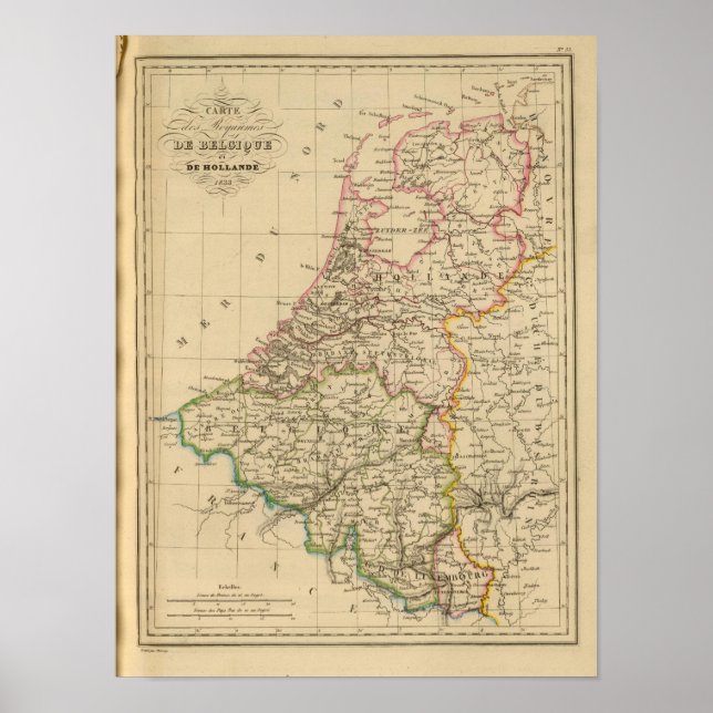 Póster Bélgica e Holanda, 1812 (Frente)