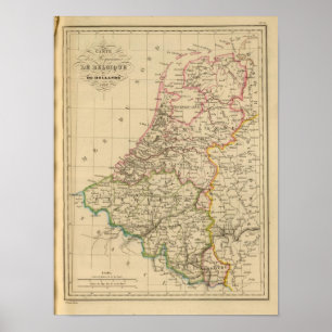Póster Bélgica e Holland, 1812