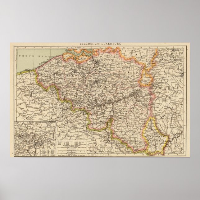 Póster Bélgica, Luxemburgo (Frente)