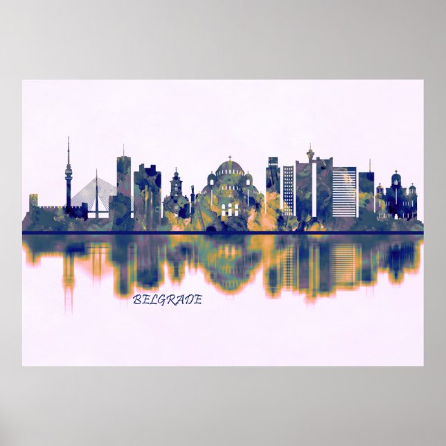Poster Belgrado Skyline (Frente)