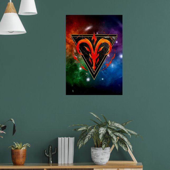 Poster Bélier Zodiaque Cadeau Astrologie (Sala de Estar 1)