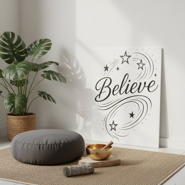 Póster Believe Magical Stars - Boho Celestial (Criador carregado)