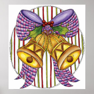 Póster Belinhos bonitos de natal com fita e Arco