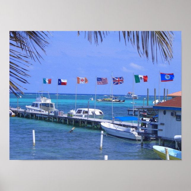 Poster Belize Boats (Frente)