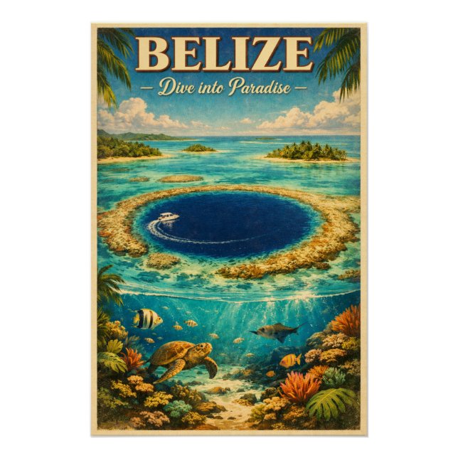 Póster BELIZE – Mergulhe no Paraíso (Frente)