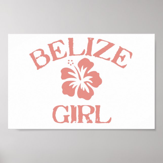 Póster Belize Pink Girl (Frente)