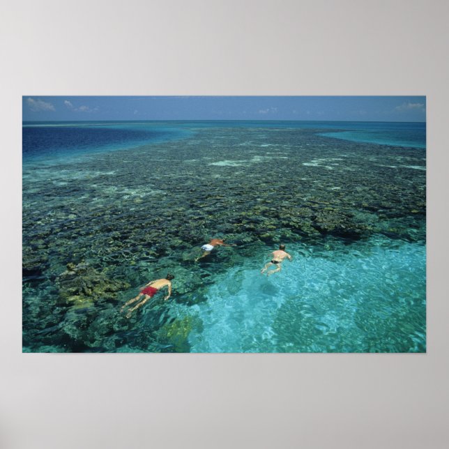 Poster Belize, Recife de Barreira, Recife Lighthouse, Azu (Frente)