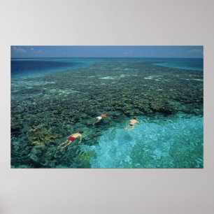 Poster Belize, Recife de Barreiras, Recife Lighthouse, Az