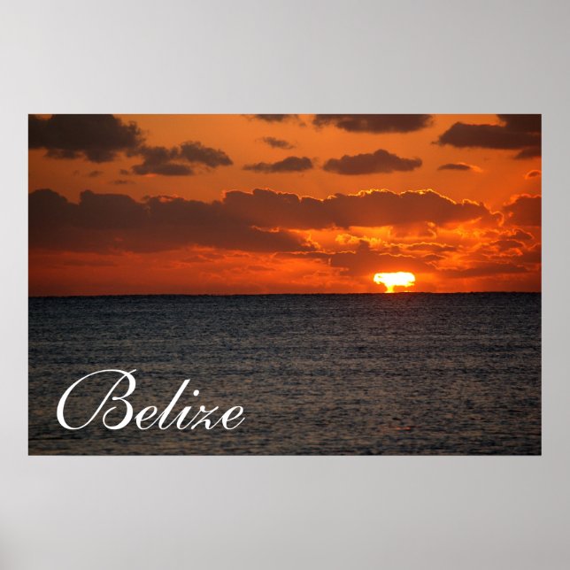 Poster Belize Sunrise Poster2 (Frente)