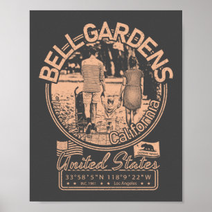 POSTER BELL GARDENS CALIFÓRNIA - PARQUE VETERANS