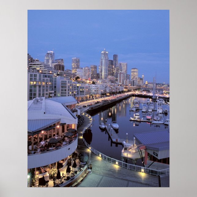 Póster Bell Harbor em Seattle, Washington. (Frente)