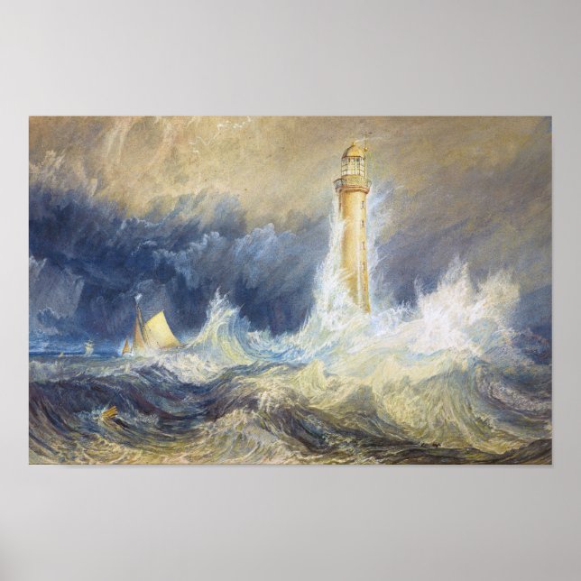 Póster Bell Rock Lighthouse Joseph Mallord William Turner (Frente)