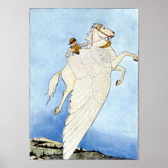 Poster Bellerofão e Pegasus (Frente)
