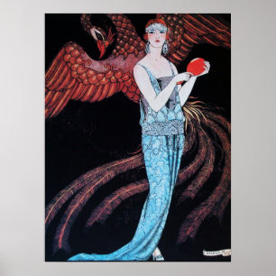 PÓSTER BELLEZA E FÊNIX, DESIGNER DE MODA ARTISTA DE MAQUI
