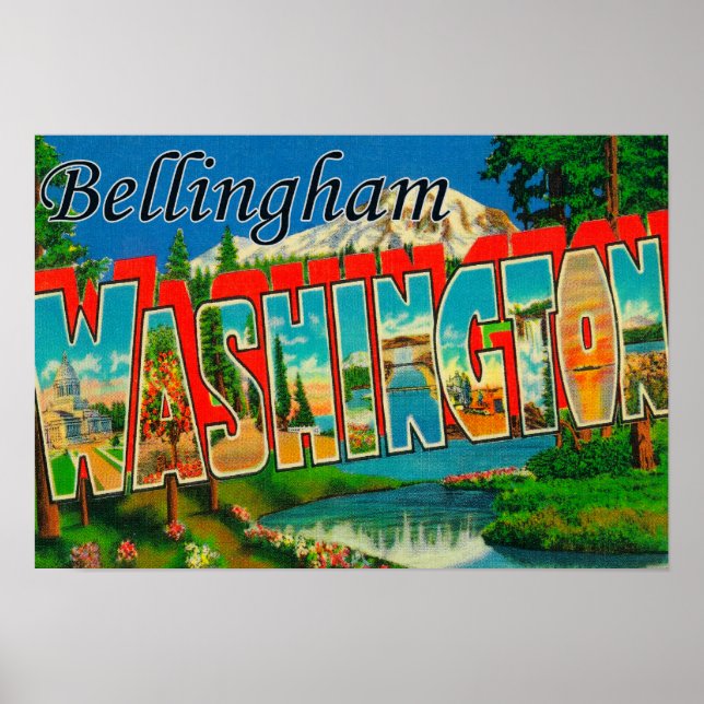 Póster Bellingham, Washington - Grandes Cenas de Letra (Frente)
