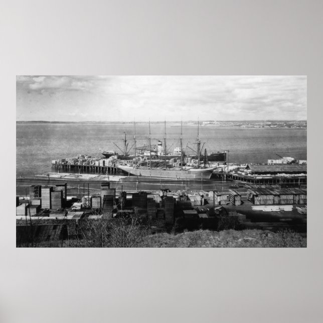Póster Bellingham, Washington - Navios Oceânicos (Frente)