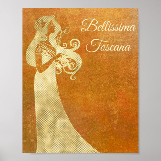 Poster *~* Bellissima Toscana Língua Italiana Toscana (Frente)