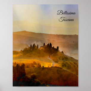 Poster *~* Bellissima Toscana Língua Italiana Toscana