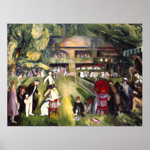 Poster Bellows - Tênis em Newport, belas artes,