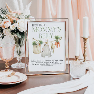 Poster Belly do Chá de fraldas do mercado de agricultores