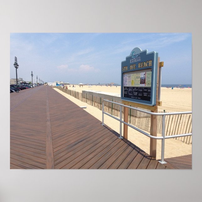 Poster Belmar Quinta Avenue Beach Jersey Shore (Frente)