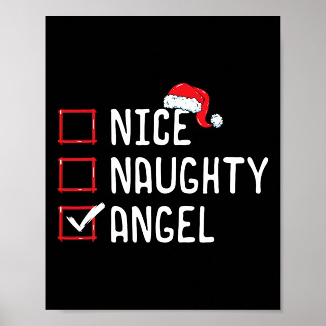 Poster Belo Anjo Lista de Natal (Frente)