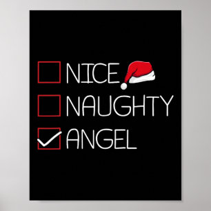 Poster Belo Anjo Natal Pajama Engraçado Humor X-