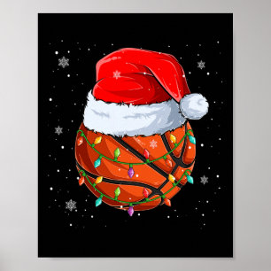 Poster Belo Basquete Natal Noel Hat Xmas Luzes