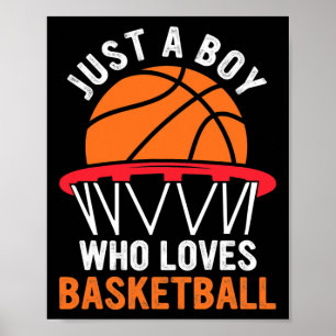 Poster Belo Basquete Para Meninos - Apenas Um Menino Que