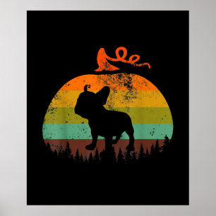 Poster Belo Buldogue Francês   Presente de abóbora