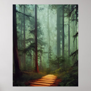 Poster Belo Caminho da Floresta Digital