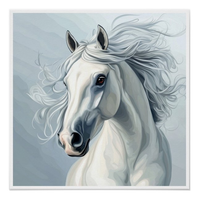 Póster BELO CAVALO #1 Travesseiro decorativo (Frente)