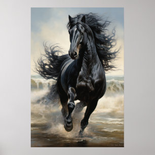 Poster Belo Cavalo Negro