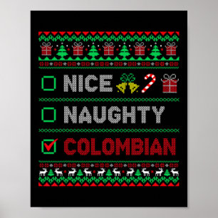 Poster Belo Checklist de Natal colombiano colombiano