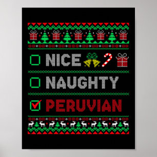 Poster Belo Checklist de Natal peruano peruano Peru