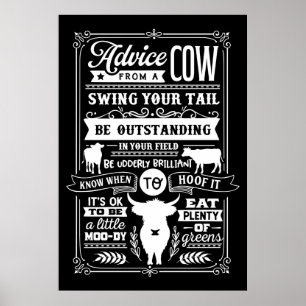 Poster belo conselho de arte de vaca País