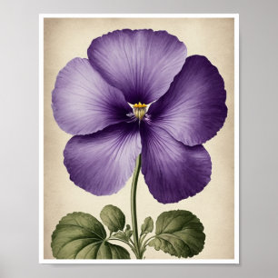 Poster Belo Decinto de Parede Violenta Flor