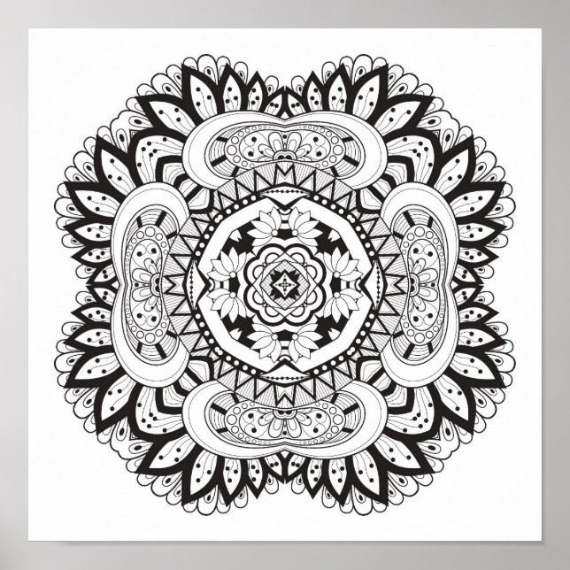 Póster Belo Deco Square Doodle 2 (Frente)