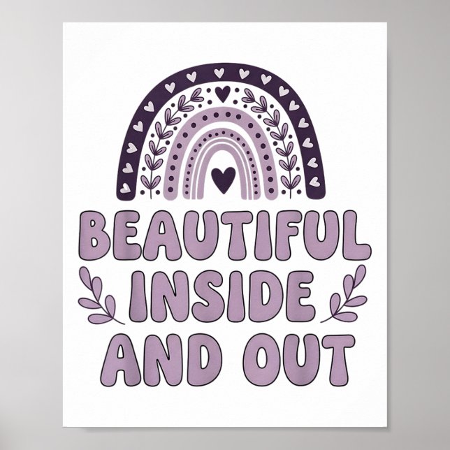 Poster Belo Dentro e Fora Gelado Lavanda Arco-Íris (Frente)
