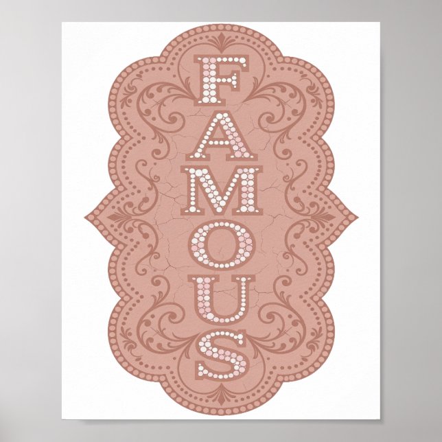 Poster Belo Design FAMOUS Rosa (Frente)