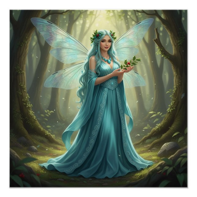 Póster Belo Dezembro Turquoise Fairy (Frente)