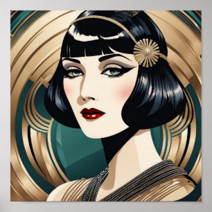 Poster Belo Flapper de 1920 de Arte