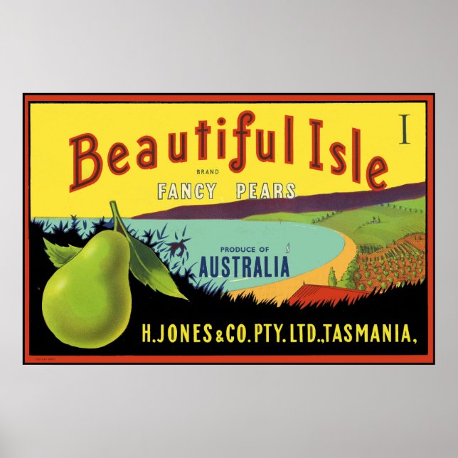 Póster Belo Isle - Rótulo de Porra Australiana (Frente)