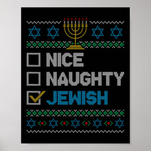 Poster Belo Jewish Feliz de Natal Engraçado H